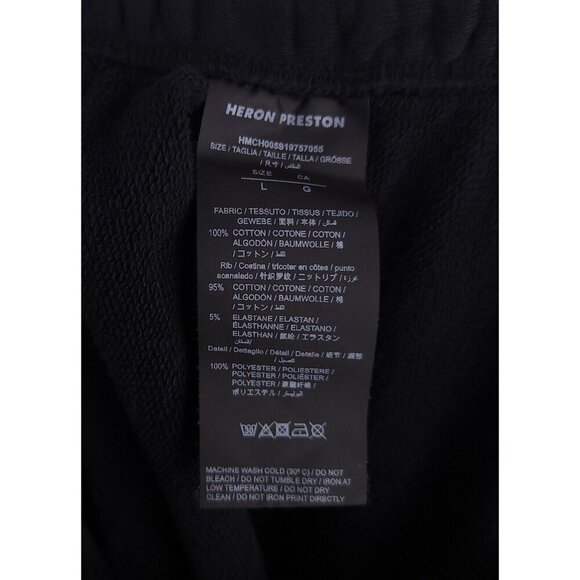 Heron Preston Tapered Printed Loopback Sweatpants Size L Mens Cotton-Jersey - Picture 11 of 15